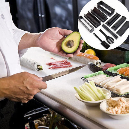 13PCS DIY Sushi Maker Making Kit Rice Roller Mold Set for Beginners Kitchen Tool - Aimall