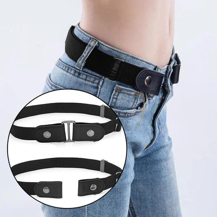 Buckle-free Elastic Invisible Comfortable Womens No Bulge Hassle Belt for Jeans - Aimall