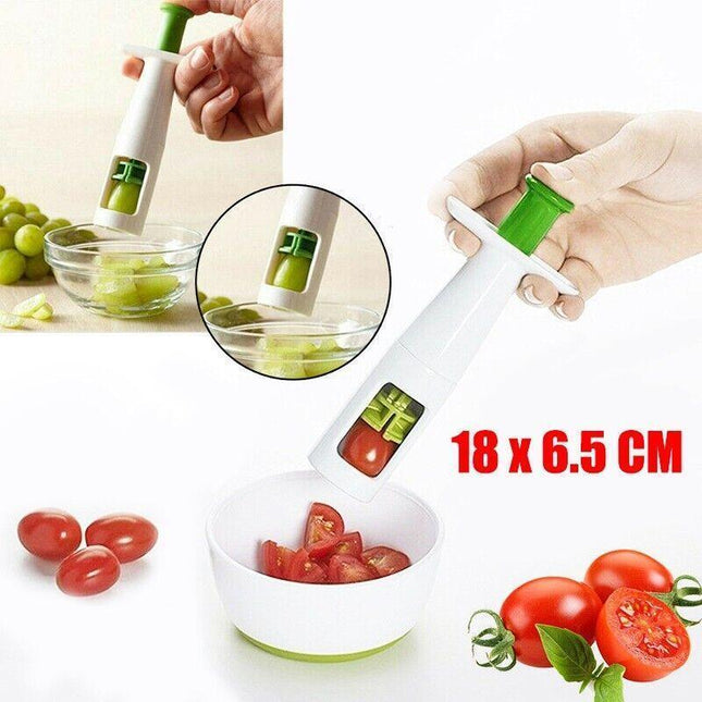 Grape Cherry Slicer Cutter Tool Auxiliary Baby Kitchen Food Vegetable Fruit AU - Aimall