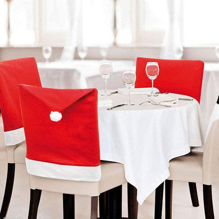 6 PCS Christmas Back Chair Cover Xmas Santa Home Decoration Ornaments 60x50cm AU - Aimall