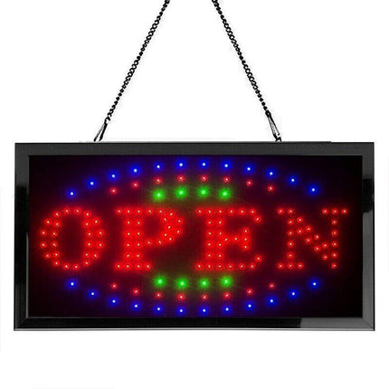 SUPER BRIGHT OPEN LED NEON SIGN LIGHT Plate for Shop Restaurant BAR 48X25CM 240V - Aimall