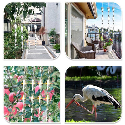 12PCS Reflective Bird Repeller Repellent Wind Twisting Scarer Deterrent Rods AU - Aimall