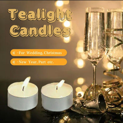 10-1000x Tea Light Bulk Tealight Candles Hours Burn Party Wedding AU STOCK - Aimall