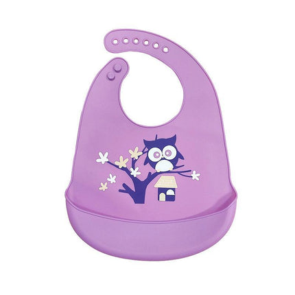 Baby Feeding Bib Apron Smock Silicon Waterproof Easy Clean 0-6 Kid Toddler Pouch - Aimall