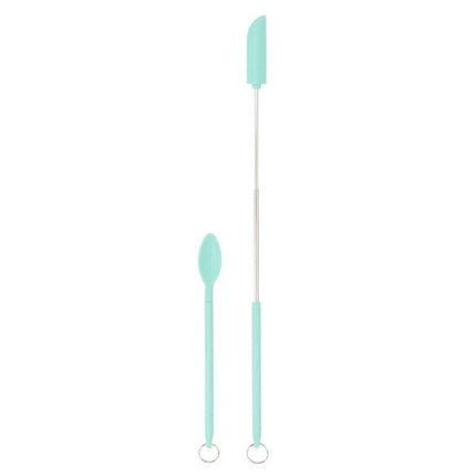 Mini Silicone Telescopic Spatula Multipurpose Double-Headed Cream Cake Scraper - Aimall