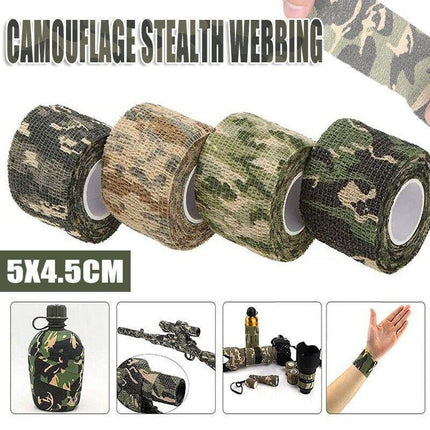 4 Roll Tape Army Camo Wrap Rifle Gun Shooting Hunting Camouflage Stealth Webbing - Aimall