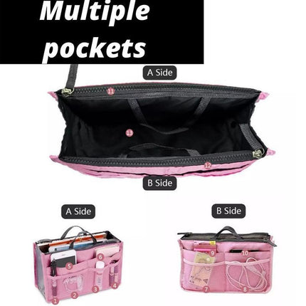 Bag Insert Organiser Handbag Women Travel Makeup Purse Wallet Pouch Organiser AU - Aimall