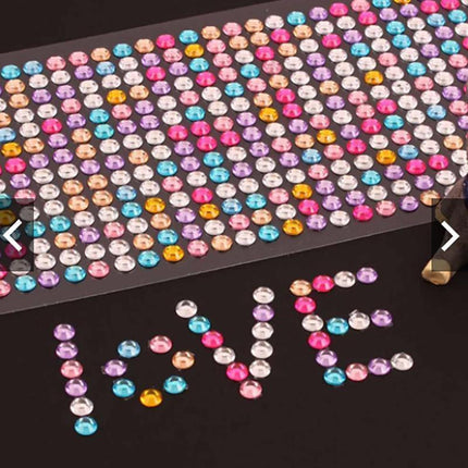 [504pcs] 6mm Acrylic Rhinestone Gems Self Adhesive Sticker Crystals Craft Decal - Aimall