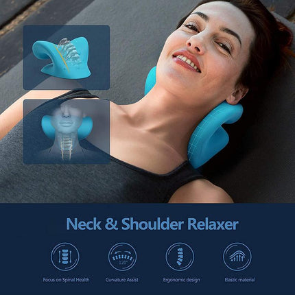 Cervical Traction Pillow, Neck Stretcher Device - Neck Pain,Headaches,TMJ Relief - Aimall