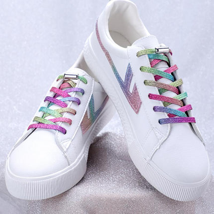 No Tie Locked Elastic Shoelace Shoe Lace Lazy Laces Sneakers Sports Adults Kids - Aimall