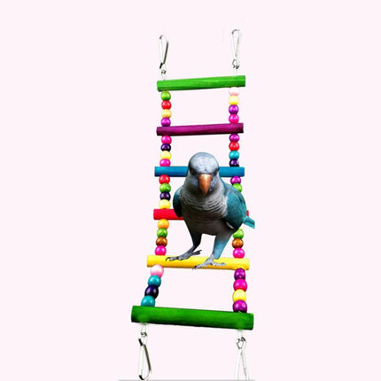 10PCS Bird Toys Parrot Swing Toys Chewing Hanging Bell Cockatiel Cage Toy Set AU - Aimall