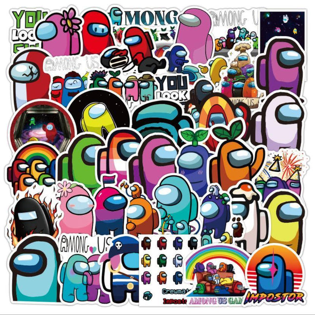 Among Us Rainbow Crewmate Vinyl Decal Stickers Game Laptop Phone Bag Luggage Au Aimall