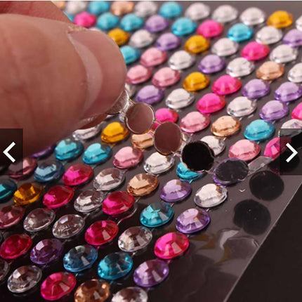[504pcs] 6mm Acrylic Rhinestone Gems Self Adhesive Sticker Crystals Craft Decal - Aimall