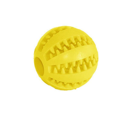 Dog Chew Toy Rubber Ball Dental Clean Teeth Healthy Food Dispenser Puppy Pet AU - Aimall