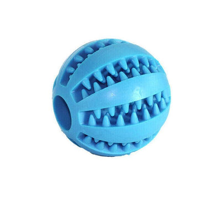 Dog Chew Toy Rubber Ball Dental Clean Teeth Healthy Food Dispenser Puppy Pet AU - Aimall