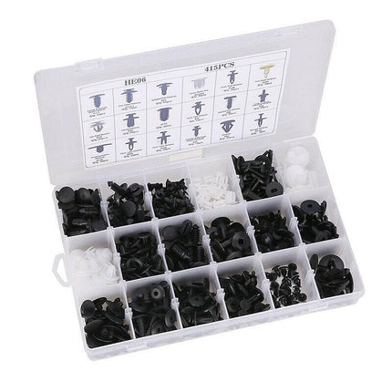 415pcs Car Body Push Retainer Pin Rivet Trim Plastic Clips Panel Moulding Kit AU - Aimall