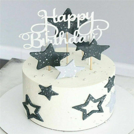 Happy Birthday Cake Topper Colour Printed Acrylic Party Decorations Au Stock Aimall