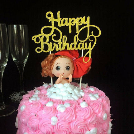 Happy Birthday Cake Topper Colour Printed Acrylic Party Decorations Au Stock Aimall