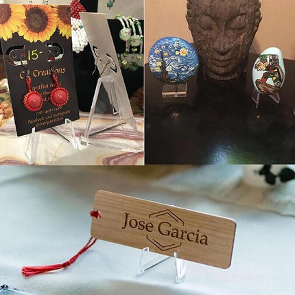 20PCS Acrylic Clear Stand for Trading Card PSA Pokemon Card Holders Small Stand - Aimall