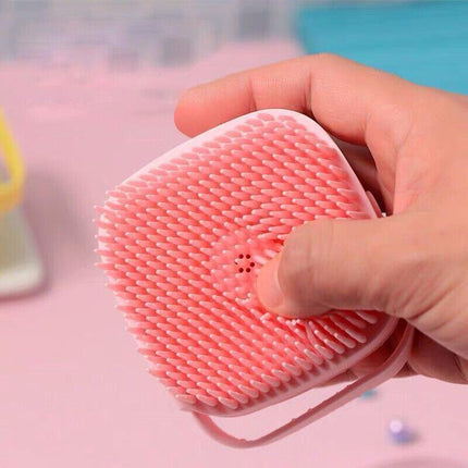 Pet Massage Bath Brush For Dog Cat Shampoo Dispenser Silicone Scrubber Wash Tool - Aimall