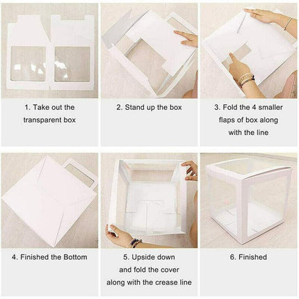3/4PCS ONE BABY Transparent Balloon Box Girls Boys Shower 1st Birthday Party AU - Aimall