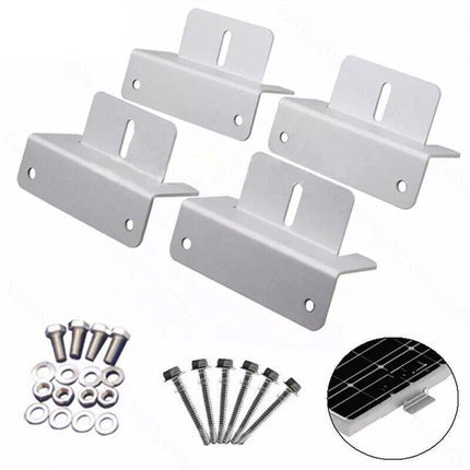 8PCS Solar Panel Mounting Z Bracket Set For Flat Roof Wall Mount Kit Aluminum AU - Aimall