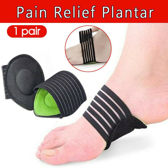 1Pair Foot Heel Pain Relief Plantar Fasciitis Insole Pads & Arch Support Shoes - Aimall