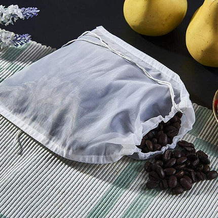 Micron Reusable Nylon Fine Mesh Food Strainer Filter Bag for Nut Milk Coffee AU - Aimall