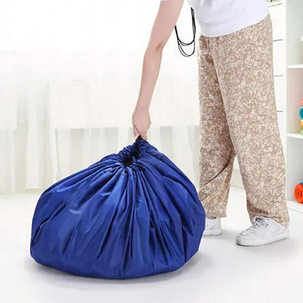 150cm Kids Play Mat Bag Portable Toy Storage Organizer Lego Toys Drawstring Bag - Aimall