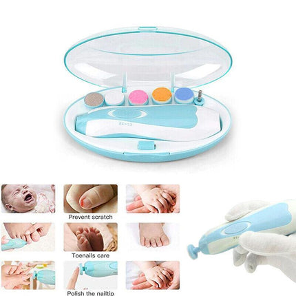 Electric Baby Nail Trimmer Infant Newborn Safe Grinder Clipper Tools Set AUStock - Aimall