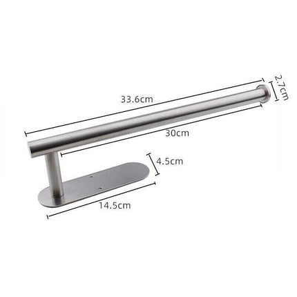 Kitchen Hanger Paper Roll Cabinet Towel Holder OrganizerRack Shelf Wall Adhesive - Aimall