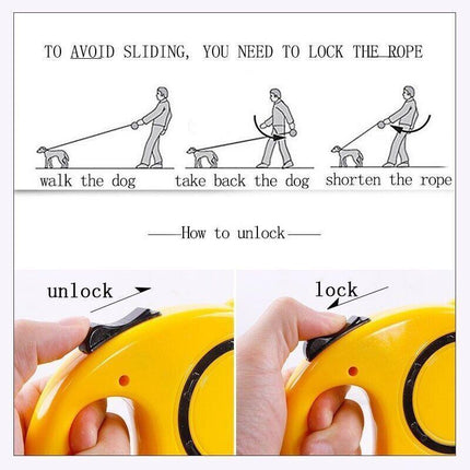 3/5M Dog Lead Leash Strong Retractable Extendable 5M Lockable Heavy Duty 15Kg Au Aimall
