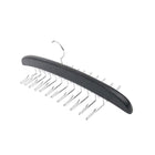 Tie Belt Scarf 24 Hooks Hanger Rack Clip Organiser Holder Storage Wood - Aimall