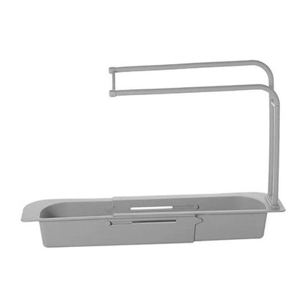NEW Telescopic Sink Rack Holder Expandable Storage Drain Basket Home Kitchen Kit - Aimall