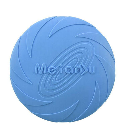 Dog Frisbee Rubber Pet Puppy Safe Exercise Fetch Outdoor Training Toy AU STOCK - Aimall