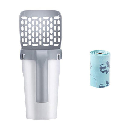 Cat Litter Scoop Integrated Detachable Shovel Holder Poop Pet Sifter Cleaning - Aimall
