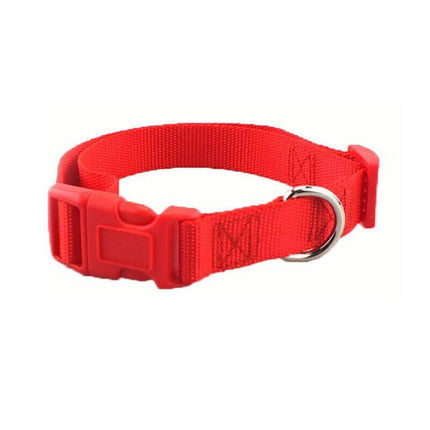 Dog Puppy Pet Collar Adjustable Nylon Toy Small Medium Large pink blue red black - Aimall
