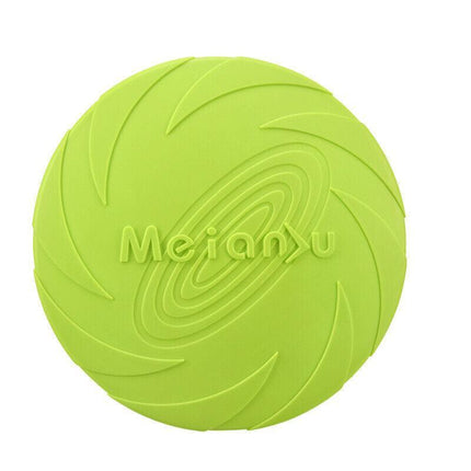 Dog Frisbee Rubber Pet Puppy Safe Exercise Fetch Outdoor Training Toy AU STOCK - Aimall