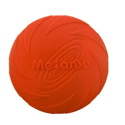 Dog Frisbee Rubber Pet Puppy Safe Exercise Fetch Outdoor Training Toy AU STOCK - Aimall
