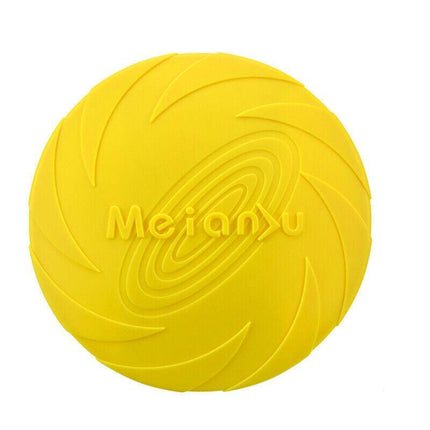 Dog Frisbee Rubber Pet Puppy Safe Exercise Fetch Outdoor Training Toy AU STOCK - Aimall