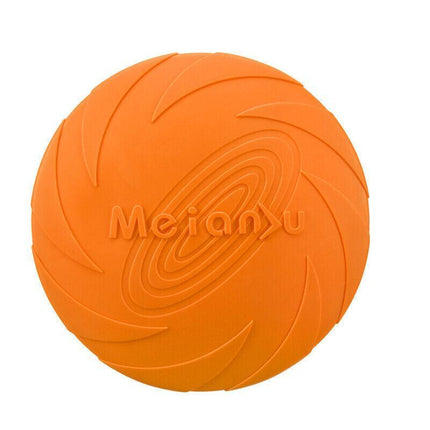 Dog Frisbee Rubber Pet Puppy Safe Exercise Fetch Outdoor Training Toy AU STOCK - Aimall