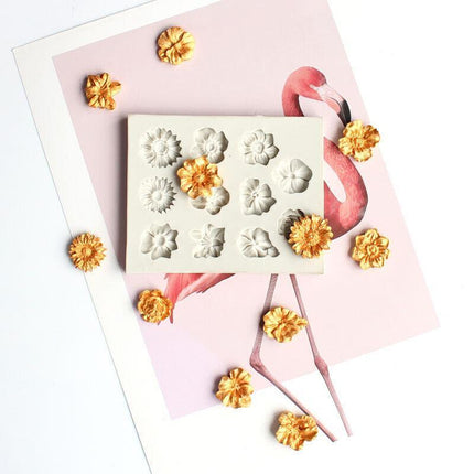 3D Silicone Flower Lace Fondant Mould Cake Border Decor Baking Mold SugarcraftAU - Aimall