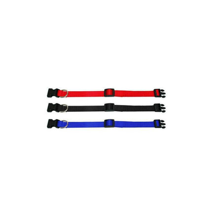 Dog Puppy Pet Collar Adjustable Nylon Toy Small Medium Large pink blue red black - Aimall