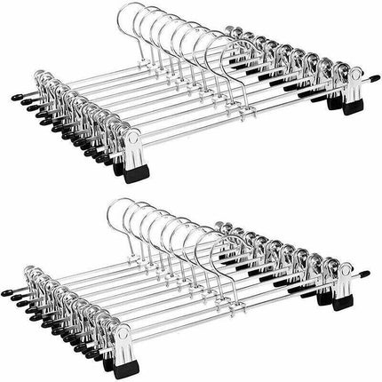 Metal Clip Hangers Trouser Skirt Coat Pants Bulk Clothes Clothing Coathangers AU - Aimall