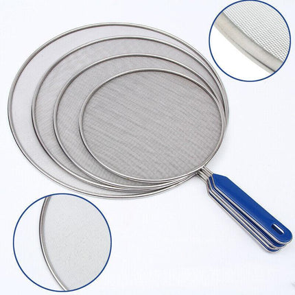 4Size Anti Splatter Guard Oil Net Splash Cover Pan Screen Kitchen Cooking Frying - Aimall