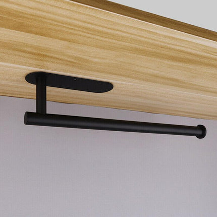 Kitchen Hanger Paper Roll Cabinet Towel Holder OrganizerRack Shelf Wall Adhesive - Aimall