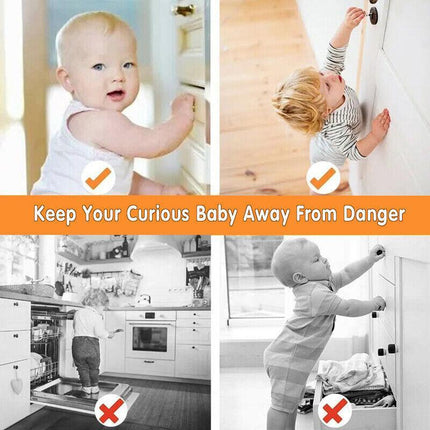30PCS Magnetic No Drilling Cabinet Drawer Cupboard Baby Kids Safety Locks AU - Aimall