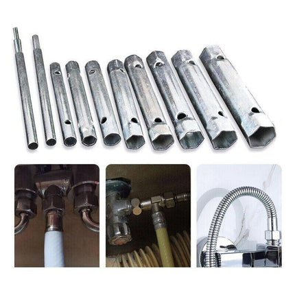 10PCS Spark Plug Plumber Sink Tap Wrench Set Tap Spanner Hex Socket Set 6-22mm - Aimall