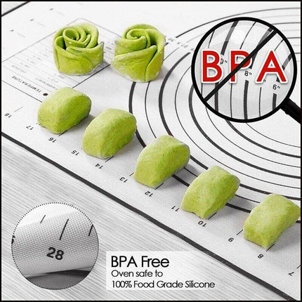 Non-Stick Silicone Baking Mat Rolling Cake Dough Scale Pastry Clay Fondant Sheet - Aimall
