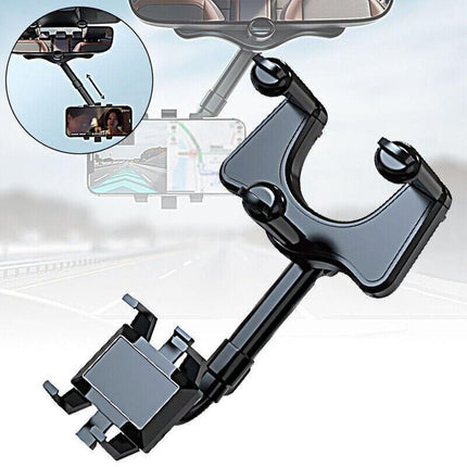 360° Rotatable And Retractable Car Phone Holder Rearview Mirror Multifunctional - Aimall